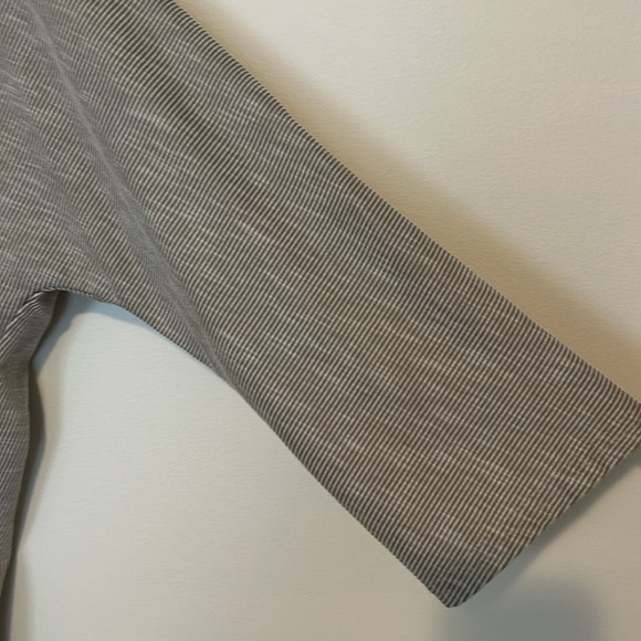 Donni Gray Striped Open Front Cardigan, One Size Fits All - Picture 4 of 9